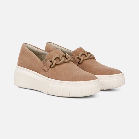 Naturalizer Women's 6M Camel Brown Suede Daphne Slip On Platform Sneaker LB8-23 - Picture 1 of 8